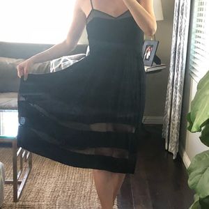 Black spaghetti strap dress